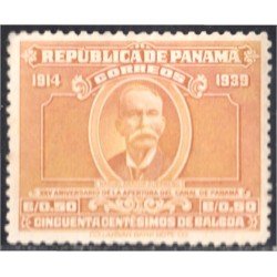 Panama 222 1939 Manuel Amador Guerrero sin goma Panama 222 1939 Manuel Amador Guerrero sin goma