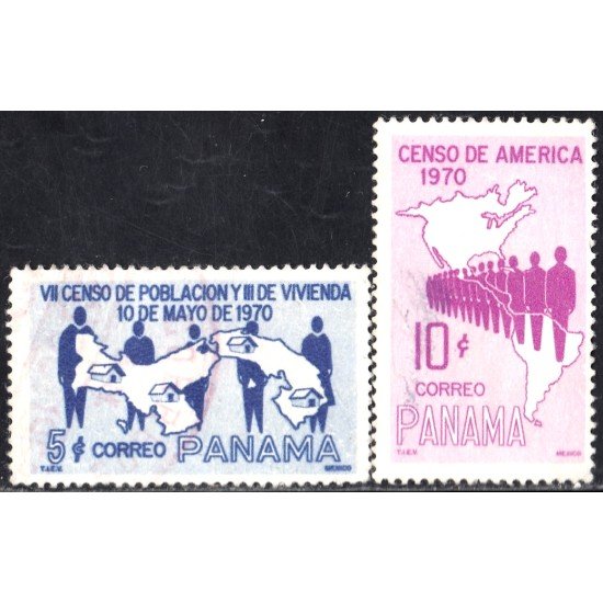 Panama 509/10 1969 Censo de población usados Panama 509/10 1969 Censo de población usados