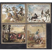 Panama 492/95 1968 Pinturas Tema La caza usados Panama 492/95 1968 Pinturas Tema La caza usados