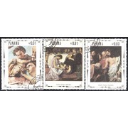 Panama 466/68 1967 Pinturas de Miguel Ángel Brown y Rubens usados Panama 466/68 1967 Pinturas de Miguel Ángel Brown y Rubens usados