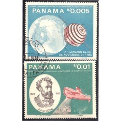 Panama 443/44 1967 Julio Verne usados Panama 443/44 1967 Julio Verne usados