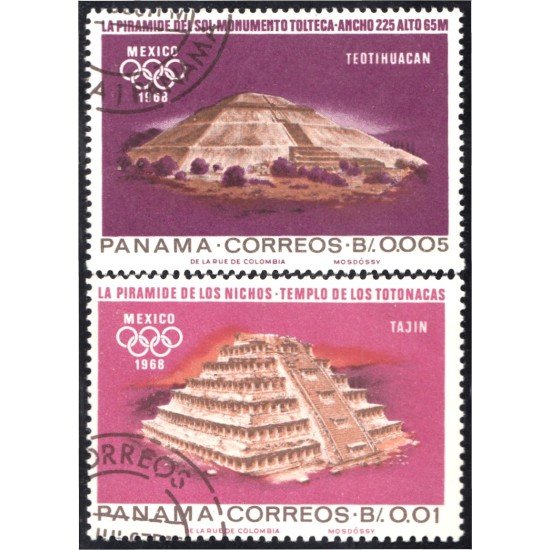 Panama 438/39 1967 Pirámides usados Panama 438/39 1967 Pirámides usados