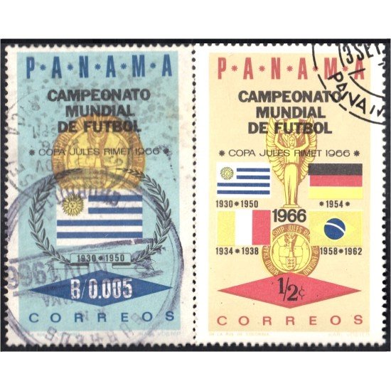 Panama 428/29 1967 Campeonato Mundial de Fútbol usados Panama 428/29 1967 Campeonato Mundial de Fútbol usados