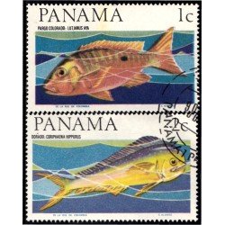 Panama 421/22 1967 Peces Fishes usados Panama 421/22 1967 Peces Fishes usados