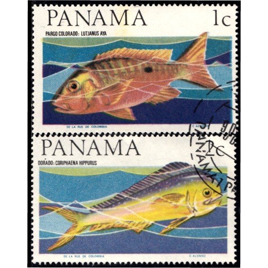 Panama 421/22 1967 Peces Fishes usados Panama 421/22 1967 Peces Fishes usados