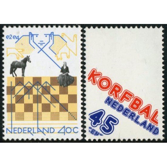 AJZ1 Holanda Netherlands  Nº 1092/93  1978 Ajedrez MNH
