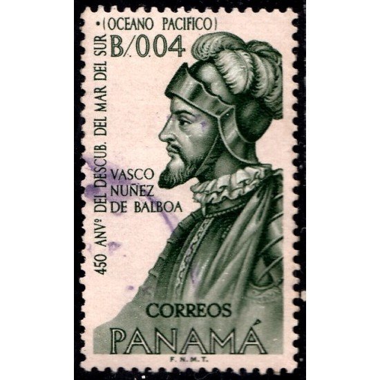 Panama 378 1964 Vasco de Nuñez de Balboa usados Panama 378 1964 Vasco de Nuñez de Balboa usados