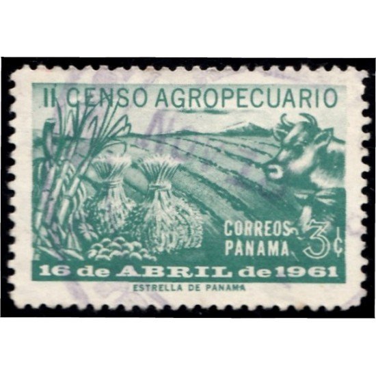 Panama 339 1961 II Censo Agropecuario usados Panama 339 1961 II Censo Agropecuario usados