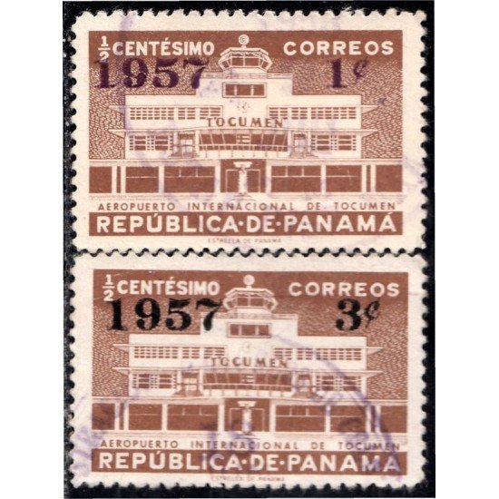 Panama 311/12 1957 Aeropuerto Internacional de Tocumen usados Panama 311/12 1957 Aeropuerto Internacional de Tocumen usados