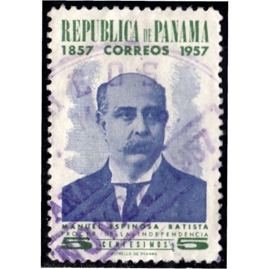 Panama 310 1957 Manuel Espinosa Batista usados Panama 310 1957 Manuel Espinosa Batista usados
