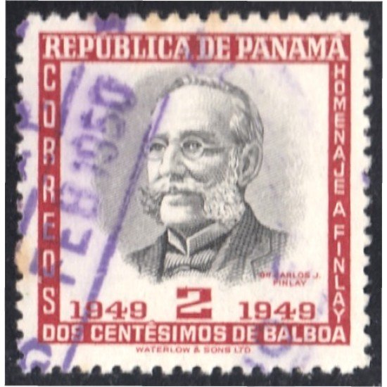 Panama 272 1949 Dr. J. Carlos Finlay usados Panama 272 1949 Dr. J. Carlos Finlay usados