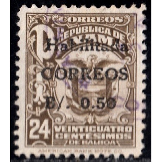 Panama 257 1947 Serie Antigua Escudo usados Panama 257 1947 Serie Antigua Escudo usados