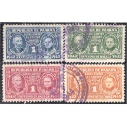 Panama 241/44 1943 Pedro Curie y Marie Curie usados Panama 241/44 1943 Pedro Curie y Marie Curie usados