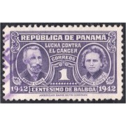 Panama 229 1942 Pedro Curie y Marie Curie usados Panama 229 1942 Pedro Curie y Marie Curie usados