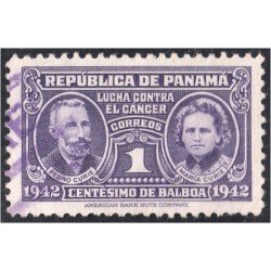 Panama 229 1942 Pedro Curie y Marie Curie usados Panama 229 1942 Pedro Curie y Marie Curie usados
