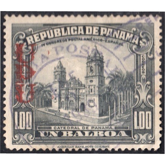 Panama 186B 1936 Catedral de Panamá usados Panama 186B 1936 Catedral de Panamá usados