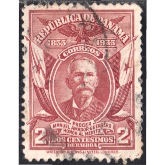 Panama 168 1933 Prócer Manuel Amador Guerrero usados Panama 168 1933 Prócer Manuel Amador Guerrero usados