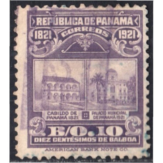 Panama 128 1921 Cabildo y Palacio Municipal usados Panama 128 1921 Cabildo y Palacio Municipal usados