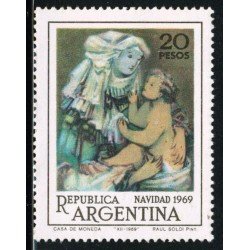 PI2/REL Argentina 861 1969 Navidad Pintura MNH PI2/REL Argentina 861 1969 Navidad Pintura MNH