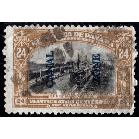 Panama 117 1915/20 El vapor Cristóbal en la exclusa de Gatún usado Panama 117 1915/20 El vapor Cristóbal en la exclusa de Gatún usado