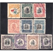 Panama 89/97 1906 Serie Antigua Bandera Personajes usados