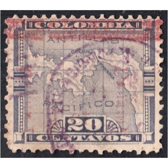 Panama 17A 1903/04 Mapa de Panamá usados Panama 17A 1903/04 Mapa de Panamá usados