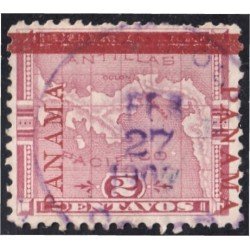 Panama 14A 1903/04 Mapa de Panamá usados