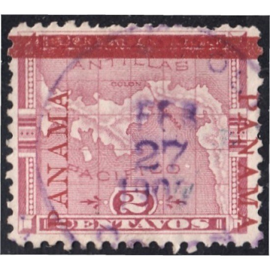 Panama 14A 1903/04 Mapa de Panamá usados