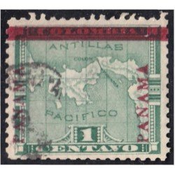 Panama 13B 1903/04 Mapa de Panamá usado Panama 13B 1903/04 Mapa de Panamá usado