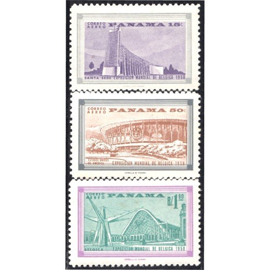 Panama A- 193/95 1958 Exposición Mundial de Bélgica MNH Panama A- 193/95 1958 Exposición Mundial de Bélgica MNH