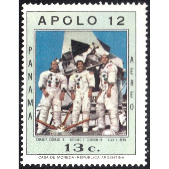 Panama A- 469 1971 Apolo 12 Charles Conrad Richard Gordon Alan Bean Astronautas MNH