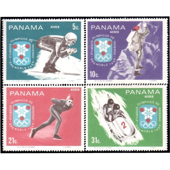 Panama A- 442/45 1968 X Juegos Olímpicos de Invierno Grenoble MNH Panama A- 442/45 1968 X Juegos Olímpicos de Invierno Grenoble MNH
