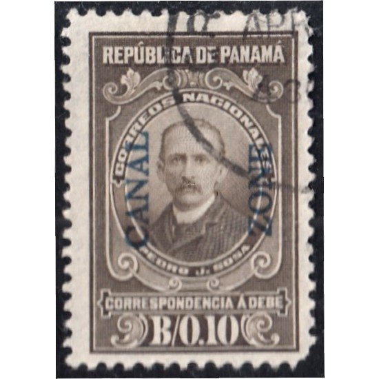 Panamá Taxas Zona Canal 6 1915 Pedro J. Sosa Timbres de Panama República de 1915 usados