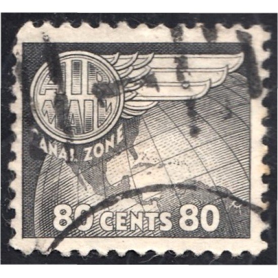 Panamá Aéreo Zona Canal 30 1951/63 Serie Antigua hombre del aire usados Panamá Aéreo Zona Canal 30 1951/63 Serie Antigua hombre del aire usados