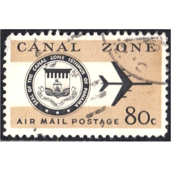 Panamá Aéreo Zona Canal 48 1965/71 Sello del istmo del canal de panama usados Panamá Aéreo Zona Canal 48 1965/71 Sello del istmo del canal de panama usados