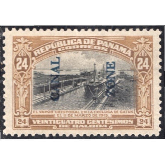 Panamá Zona Canal 40 1915 El vapor Cristóbal en la exclusa de Gatún MH Panamá Zona Canal 40 1915 El vapor Cristóbal en la exclusa de Gatún MH
