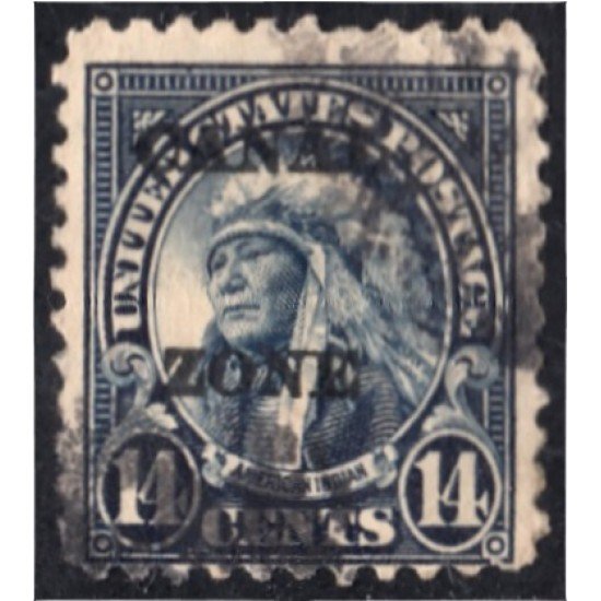 Panamá Zona Canal 70B 1924/26 Indio Americano usados Panamá Zona Canal 70B 1924/26 Indio Americano usados
