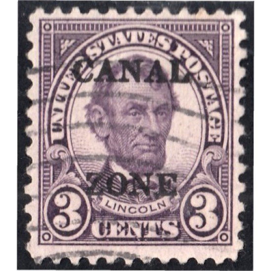 Panamá Zona Canal 66A 1924/26 Abraham Lincoln usados Panamá Zona Canal 66A 1924/26 Abraham Lincoln usados