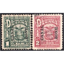 Panamá Zona Canal 52/53 1924 Escudo usados Panamá Zona Canal 52/53 1924 Escudo usados
