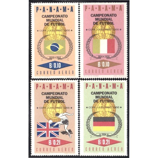Panama A- 392/95 1967 Campeonato Mundial de Fútbol 1966 MH Panama A- 392/95 1967 Campeonato Mundial de Fútbol 1966 MH