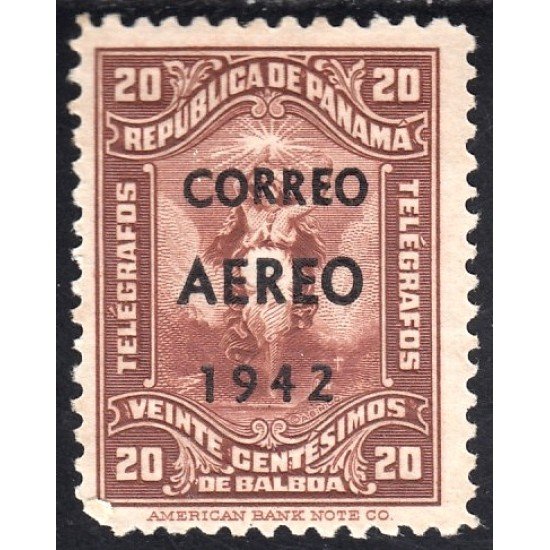Panama A- 69 1942 Timbre de telégrafo MH Panama A- 69 1942 Timbre de telégrafo MH