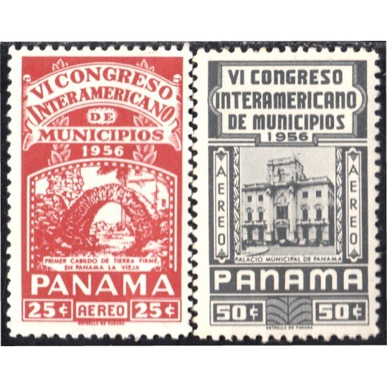 Panama A- 167/68 1956 VI Congreso Interamericano sin goma