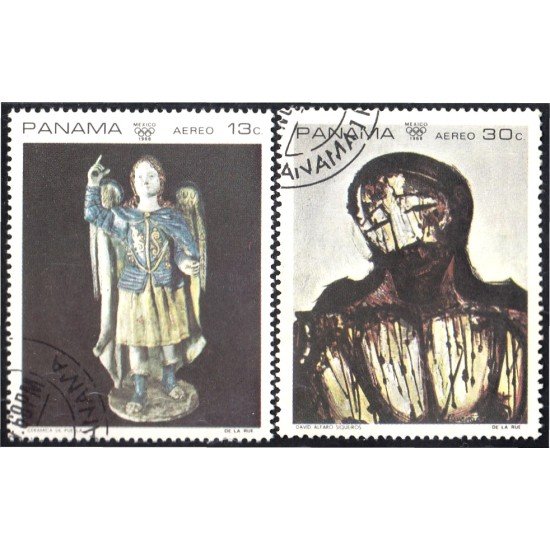 Panama A- 454/55 1968 Artes Pinturas mexicanas usados