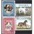 Panama A- 424/27 1967 Animales Gato Perro Toro Caballo usados