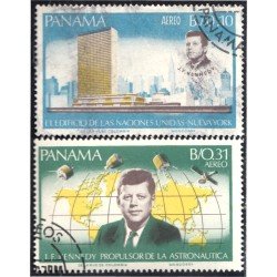 Panama A- 419/20 1967 John Kennedy ONU Astronáutica usados Panama A- 419/20 1967 John Kennedy ONU Astronáutica usados