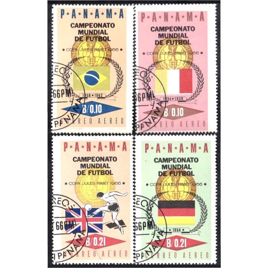 Panama A- 392/95 1967 Campeonato Mundial de Fútbol 1966 usados Panama A- 392/95 1967 Campeonato Mundial de Fútbol 1966 usados