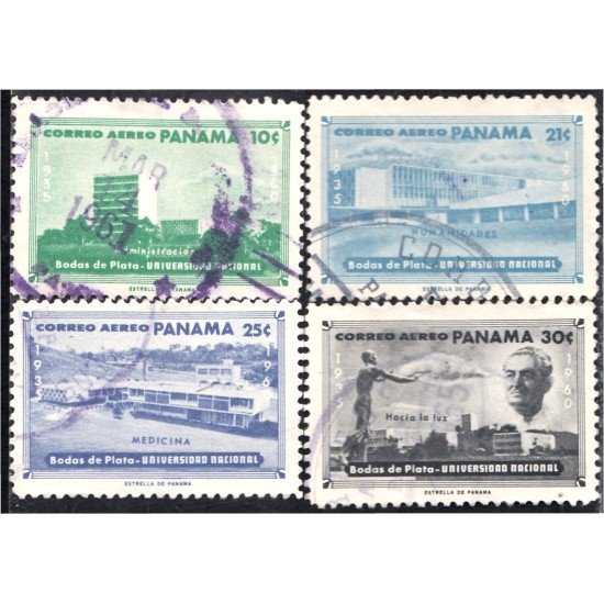 Panama A- 216/19 1960 25 Años Universidad Nacional usados Panama A- 216/19 1960 25 Años Universidad Nacional usados