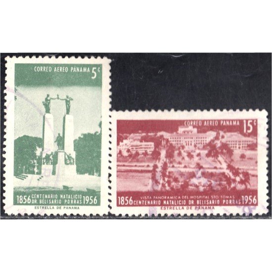 Panama A- 169/70 1956 Dr. Belisario Porras usados Panama A- 169/70 1956 Dr. Belisario Porras usados