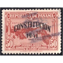 Panama A- 64 1941 Nueva Constitución Mapa usado