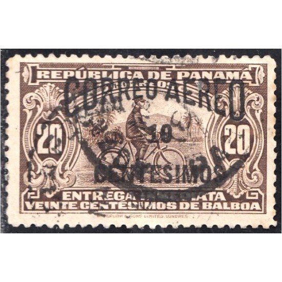 Panama A- 18a 1934/35 Transporte postal Bicicleta usados Panama A- 18a 1934/35 Transporte postal Bicicleta usados